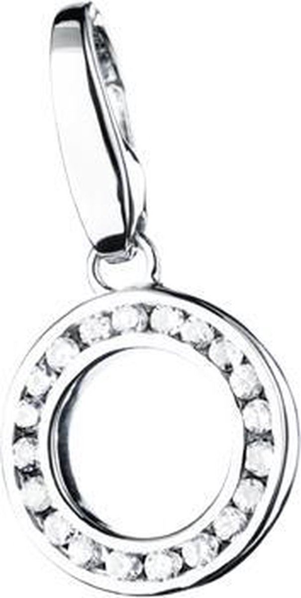 Charm | bedel | zilver | letter | O | zirkonia