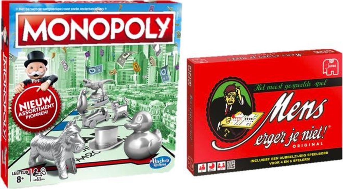 Spelvoordeelset Mens Erger Je Niet! - Bordspel & Monopoly Classic Nederland - Bordspel