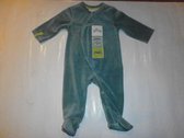 pyjama noukie's 9 maand 74cm jongen groen in velour