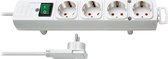 Bol.com Comfort-Line Plus stekkerdoos met platte stekker 4-voudig wit 2m H05VV-F 3G15 aanbieding