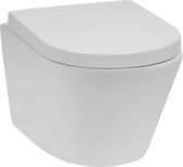 Saqu Sky 2.0 Hangtoilet - zonder Spoelrand - Wit - WC Pot - Toiletpot - Hangend Toilet