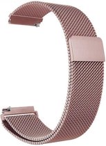 Milanees Bandje - Roze - Geschikt voor Garmin Vivoactive 4 - Legacy Hero/Saga - Bandbreedte 22mm