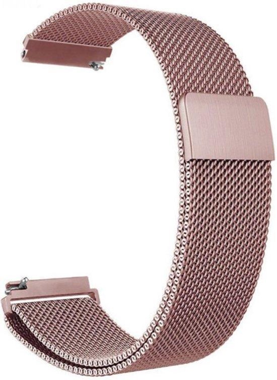 Milanees Bandje - Roze - Geschikt voor Garmin Vivoactive 4 - Legacy  Hero/Saga - | bol.com