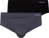 Underun Heren Slip Duo Pack Zwart/Grijs - Hardloopondergoed - Sportondergoed - L