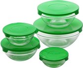 Bewaardozen / Voorraaddozen Glas Groen (10 stuks)