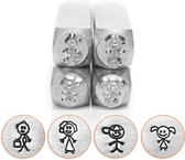 Stick family embossingstempel