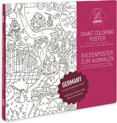 OMY - Kleur poster Duitsland - Giant coloring poster Germany - voor jong en oud - 100 x 70 cm