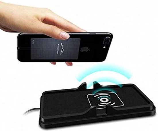 Telefoon Oplader -antislip matje met telefoon/tablethouder voor in auto-IQ lader-Auto lader- Telefoon- Universeel-Zwart | Bestel nu!