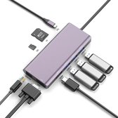 SBVR EV62 | 9 in 1 USB-C Adapter| Incl. HDMI en Ethernet | Voor o.a. Macbook, HP, Dell ASUS en Samsung