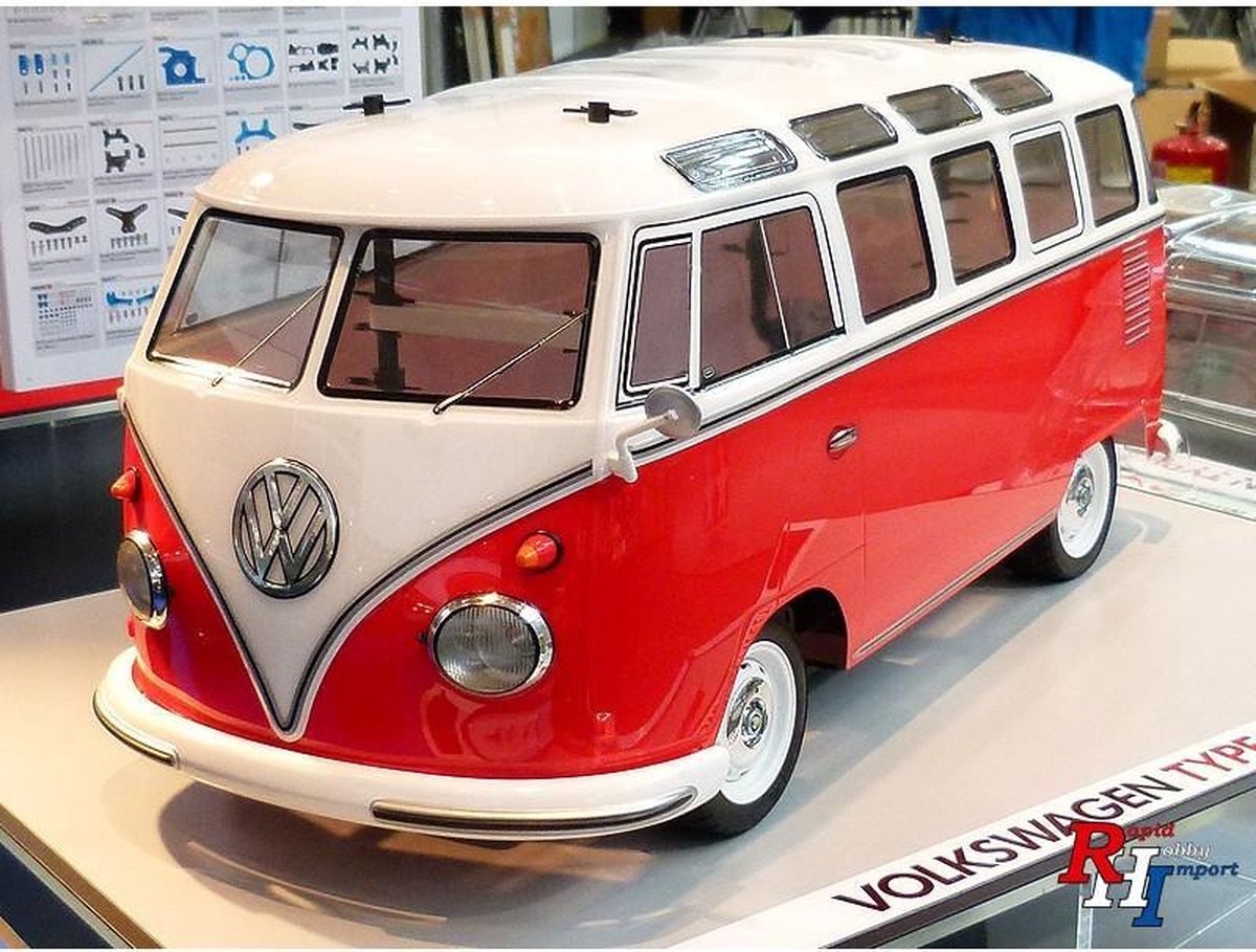 TAMIYA Radiografisch Bestuurbare 1/10 Volkswagen Bus Type2 painted (T1)  M-06 Chassis | bol.com
