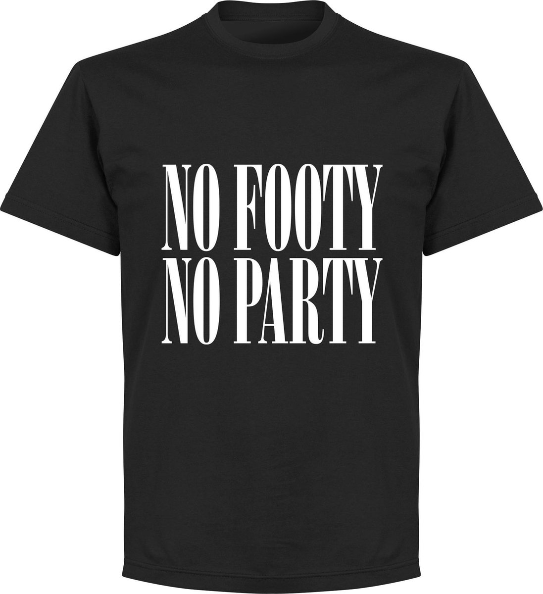 No Footy No Party T-shirt - Zwart - Kinderen - 116