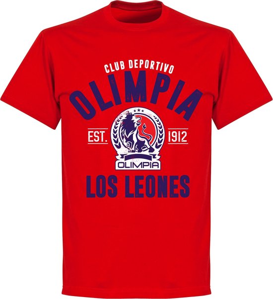 CD Olimpia Established T-shirt - Rood - 3XL