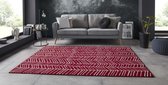 Vloerkleed zig-zag Brick Wall - rood 180x260 cm