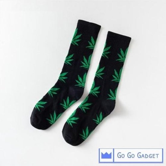 Wiet sokken | 1 paar | zwart met groen