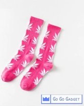Wiet sokken | 1 paar | roze met wit
