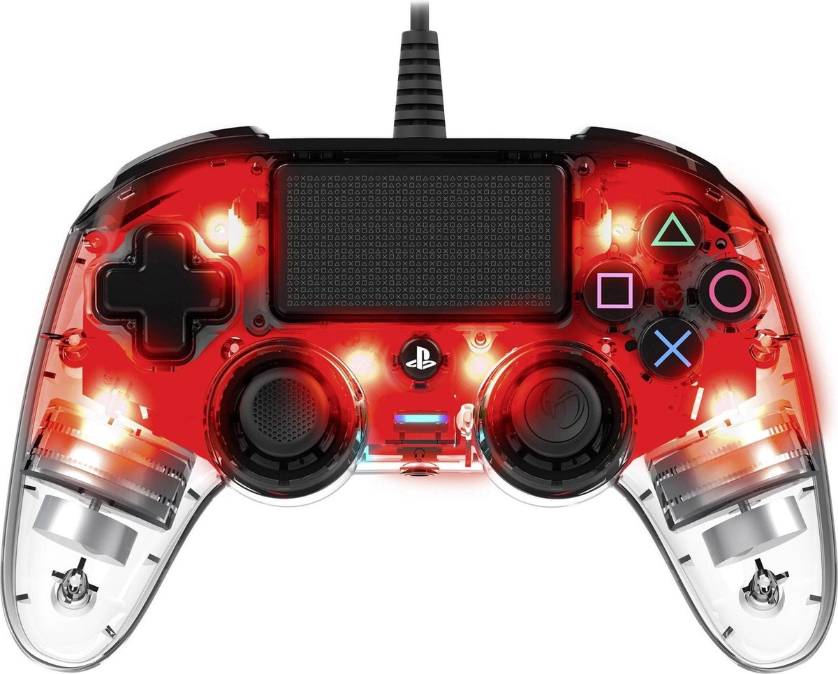 Nacon Compact Official Licensed Bedrade LED Controller - PS4 - Rood - Nacon
