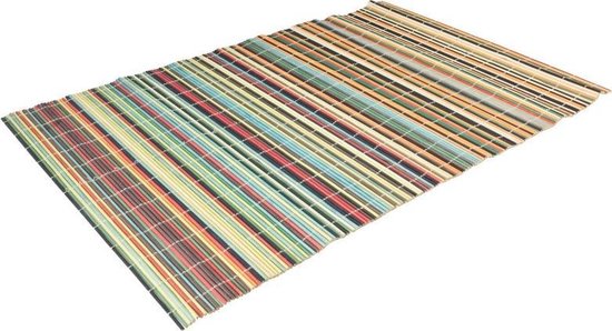 6x Set de table / tapis bambou 30 x 45 cm coloré - Décoration de table -  Coussin de... | bol.com