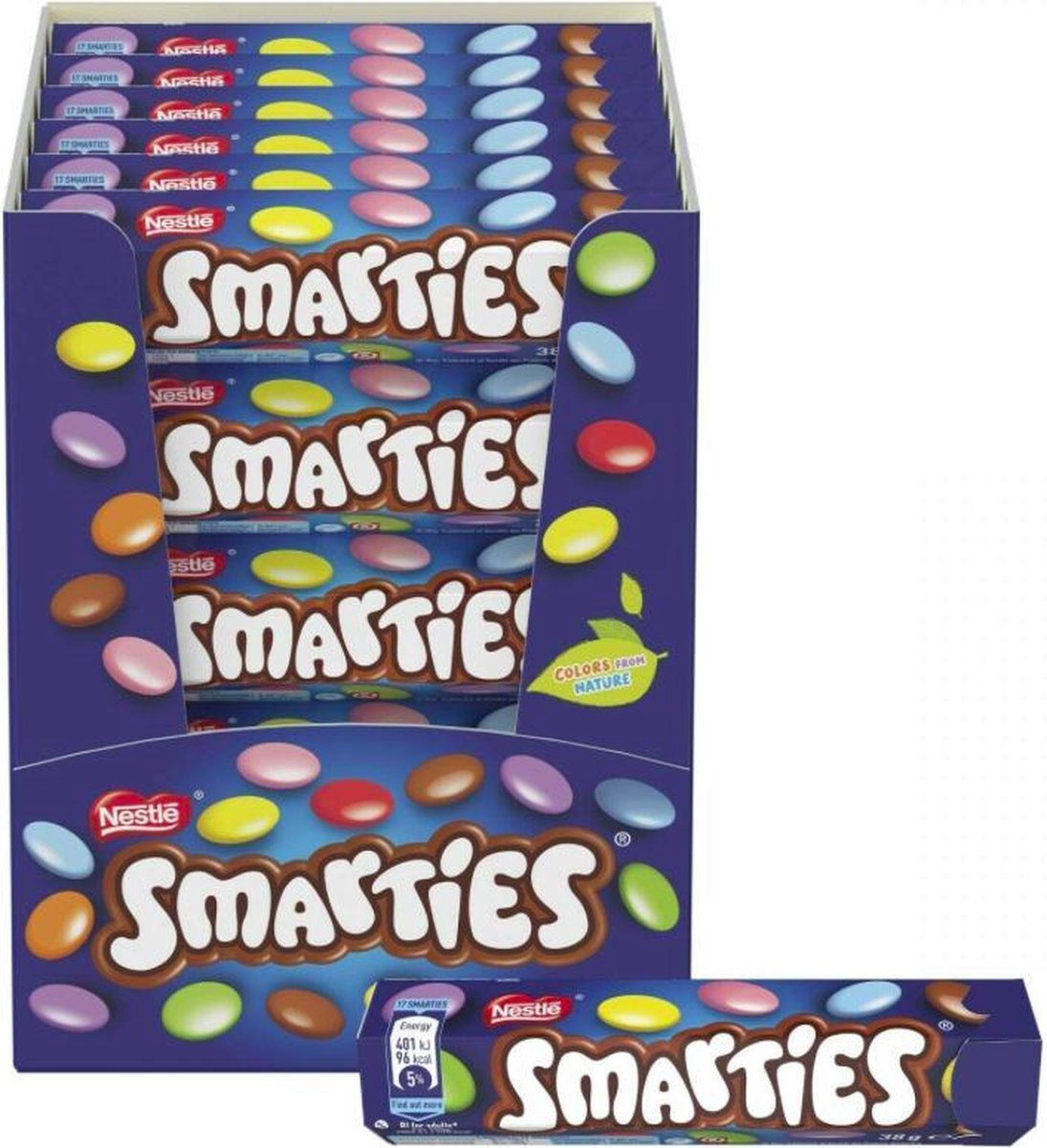 Smarties koker chocolade 24 x 38 gram - Smarties