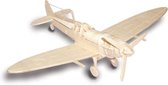 Bouwpakket 3D Puzzel Vliegtuig Spitfire - hout