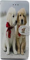 iPhone 6 & 6s Hoesje met Print - Portemonnee Book Case - Kaarthouder & Magneetlipje - Honden