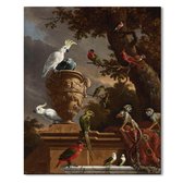 Canvas Schilderij - De Menagerie - Melchior d'Hondecoeter - 70x100 cm