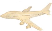 Bouwpakket 3D Puzzel Vliegtuig Boeing 747 - hout