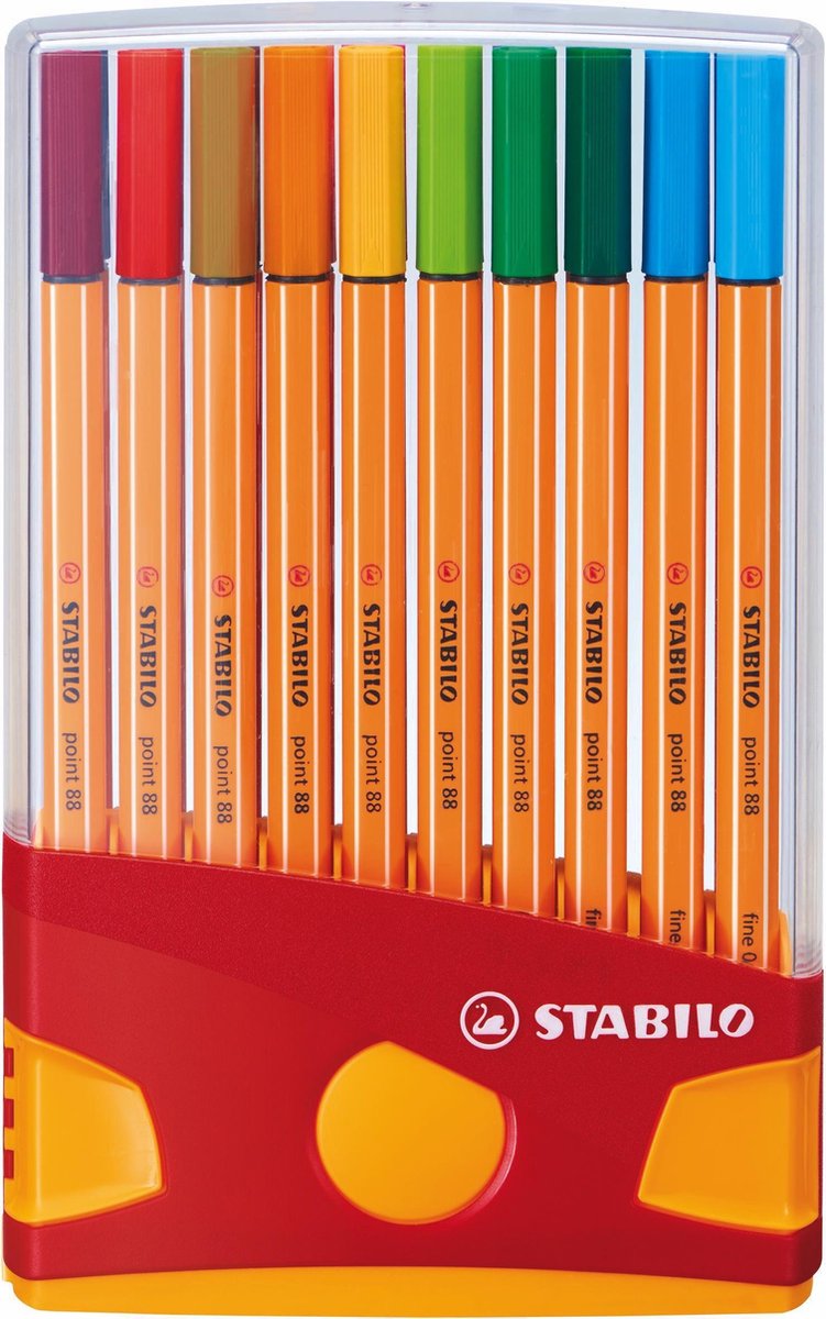 STABILO point 88 - Fineliner 0,4 mm - ColorParade - Set Met 20  Verschillende Kleuren | bol.com