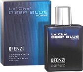 Houtachtig Aromatische geur voor heren Jfenzi Eau de Parfum, Le'Chel Deep Blue, 100ml, 80%