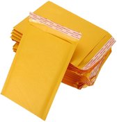WiseGoods Luchtkussen Bubbel Enveloppen - Verzendenveloppen - Envelop Bubbeltjes - 15 x 18 cm - 50 stuks - Geel