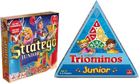Afbeelding van het spel Kinderspelvoordeelset Stratego Junior & Triominos Junior