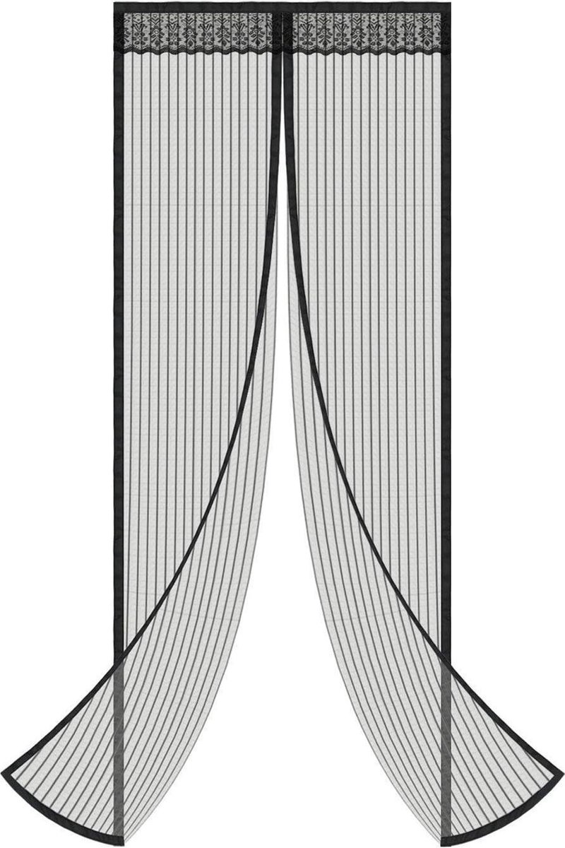 O’DADDY vliegengordijn deur magnetisch - 92x230 cm – zwart