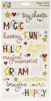 Simple Stories: Say Cheese 4 Chipboard Word Stickers 6"X12" (SAY10537)