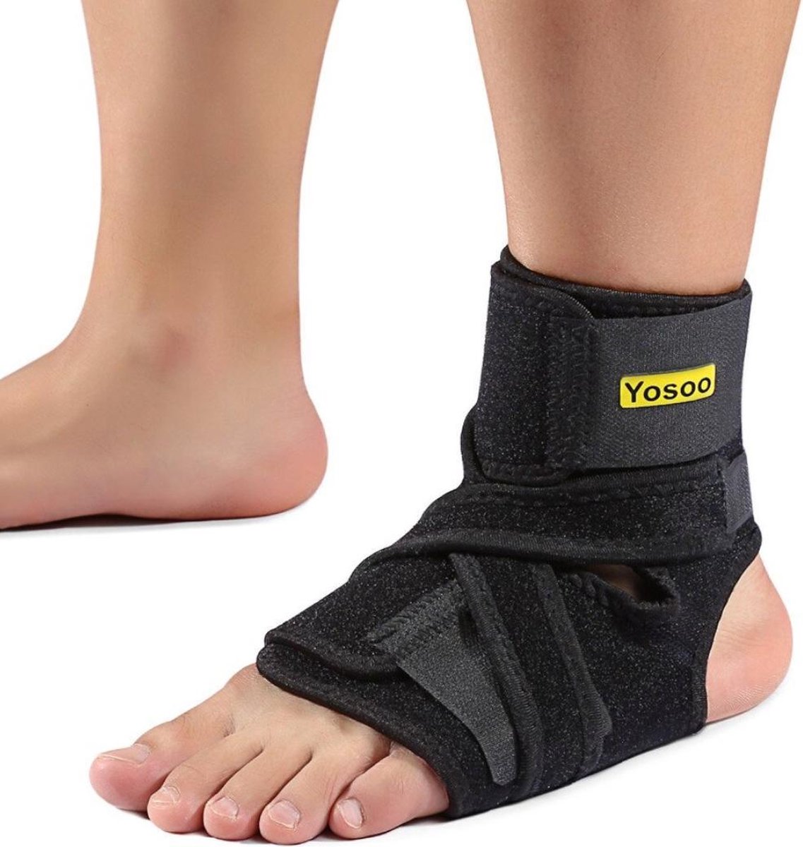 WiseGoods Enkel Bandage Verstelbaar - Enkelbrace - Enkelbandage - Ankle Sleeve Brace - Compressie - One Size - Zwart