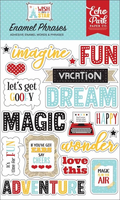 Foto: Echo park wish upon a star enamel words phrases wst15062 