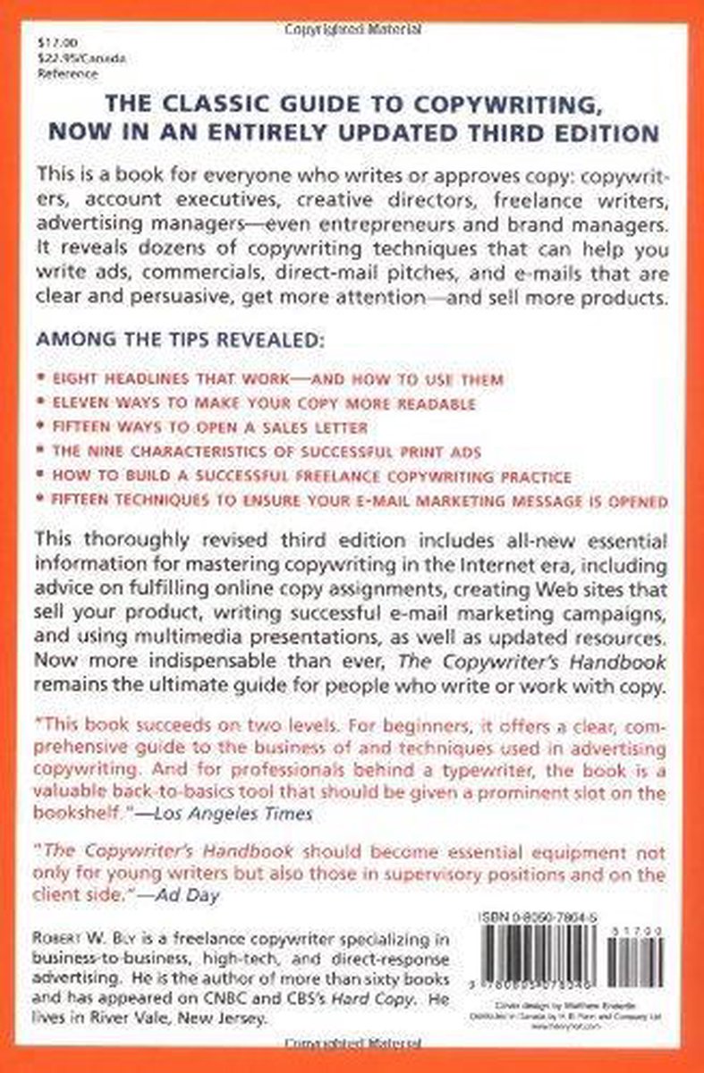 Copywriters Handbook - back cover