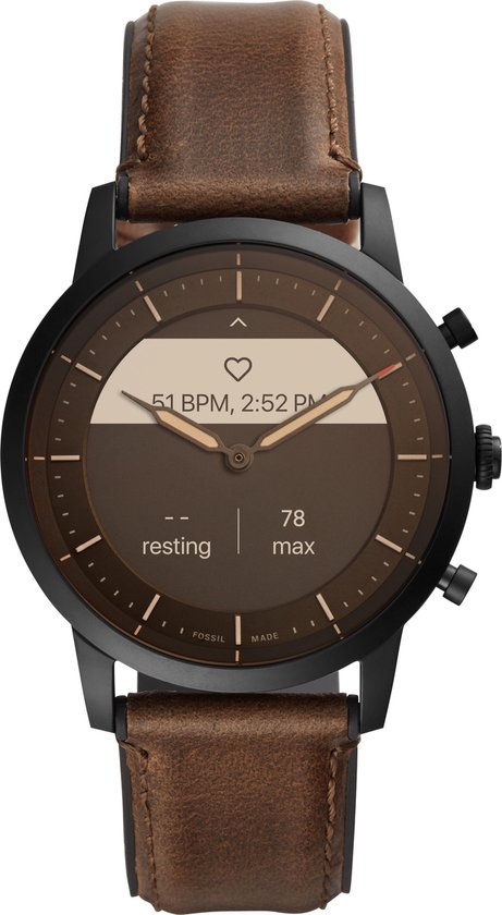 Fossil Collider Hybrid HR FTW7008 Smartwatch Heren 42 mm Bruin bol