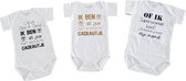 romper baby set met tekst jongen meisje korte mouw 3 stuks|  lieve opa oma en mama ik ben het mooiste cadeautje dit jaar| maat 50-56 | kraamcadeau kraamkado aankondiging bekendmaki