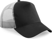 2x Truckers baseball caps zwart/grijs voor volwassenen - voordelige zwarte petjes/caps
