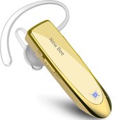 New Bee Draadloze headset - Bluetooth 5.0 - Wireless carkit Auto - Office koptelefoon - Handsfree Bellen - Werk oordopjes - Goud