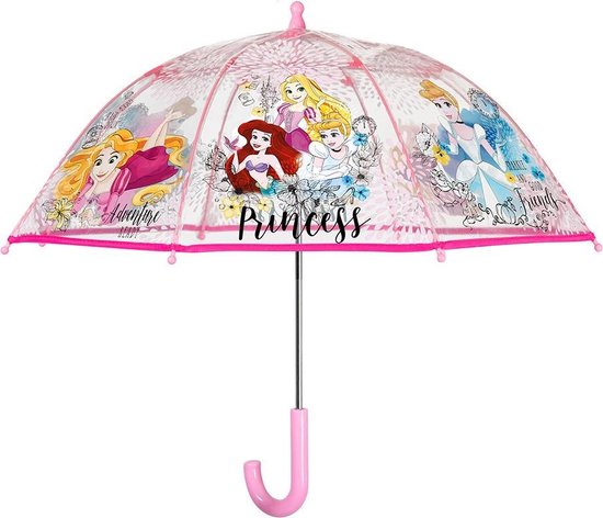 Minst Revolutionair Terminologie Perletti Paraplu Disney-prinsessen 64 Cm Meisjes Transparant/roze | bol.com