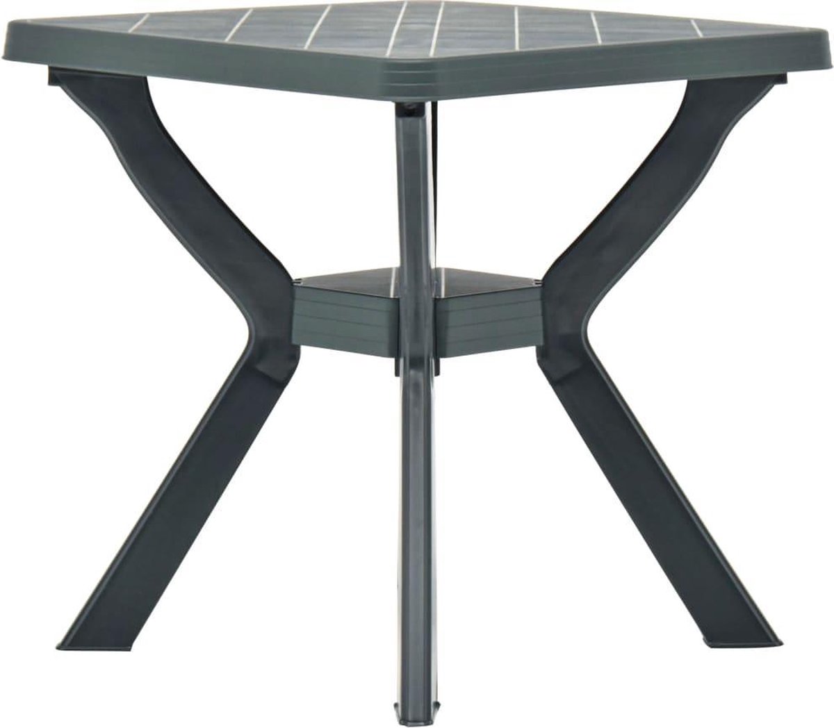 Bol.com vidaXL - Bistrotafel - 70x70x72 - cm - kunststof - groen aanbieding