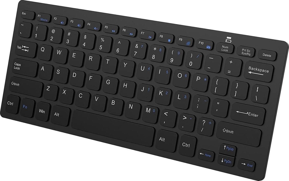 Draadloos Toetsenbord Bluetooth Wireless Keyboard Universeel – Zwart