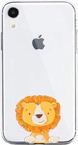 Apple Iphone XR Siliconen telefoonhoesje transparant - Leeuwtje