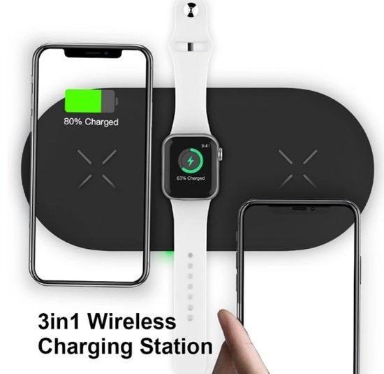 3 in 1 Wireless fast charger All QI standard devices (Smartphones and