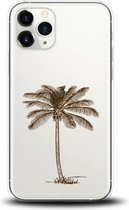 Apple Iphone 11 Pro transparant siliconen telefoonhoesje palmboom