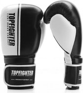 Gants de boxe Topfighter Premium Noir / Blanc 16oz