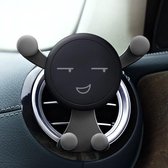 Universele telefoonhouder auto Smiley - emoticon - poppetje - mobiele telefoonhouder - auto - dashboard - ventilatierooster - flexibel - universeel - shockproof - iPhone - Samsung - Huawei - 