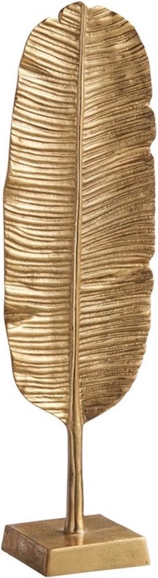 Plume dorée de Luxe sur pied - métal - hauteur 50 cm - feuille - plume -  décoration | bol.com