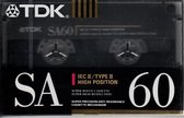 TDK SA60 2-pack Cassettebandjes Chrome position