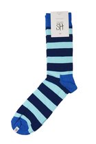 Happy Socks Stripe sokken - blauw - Maat 41-46